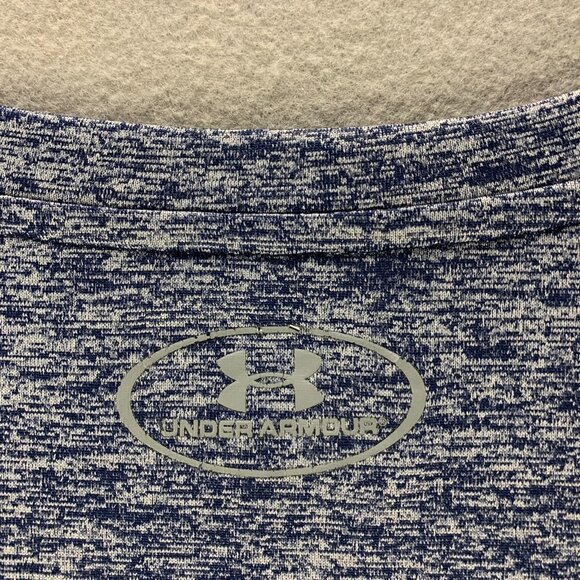 Under Armour Shirt Mens 2XL XXL Blue Gray Pullover‎ Loose Heatgear Polyester - Picture 4 of 9
